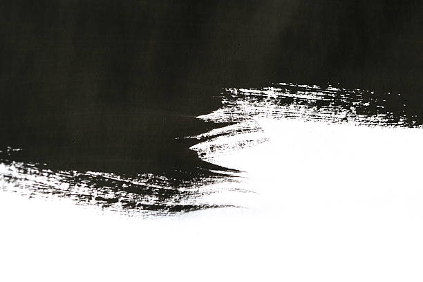 istock black brush strokes on white paper with one hand isolated 622540866