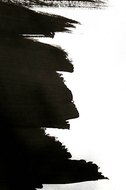 istock black brush strokes on white paper with one hand isolated 622541012