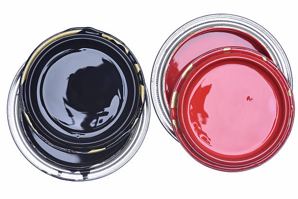 istock Can of Black and Red Paint 622545444