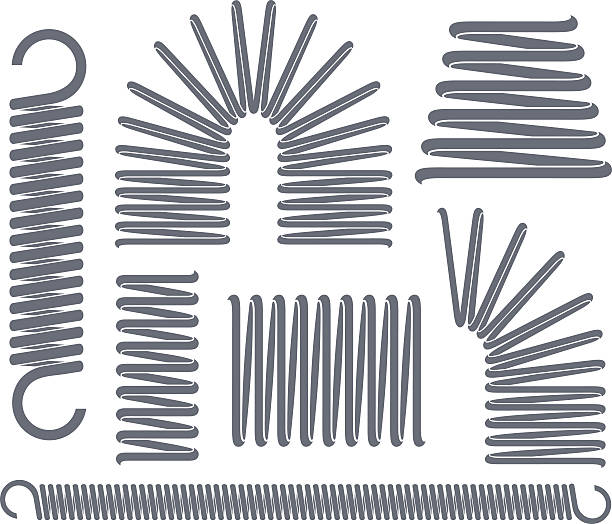 スプリングス  - springs spiral flexibility metal点のイラスト素材／クリップアート素材／マンガ素材／アイコン素材