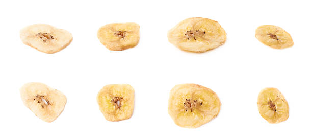 istock Multiple dried banana slices snacks isolated 622548894