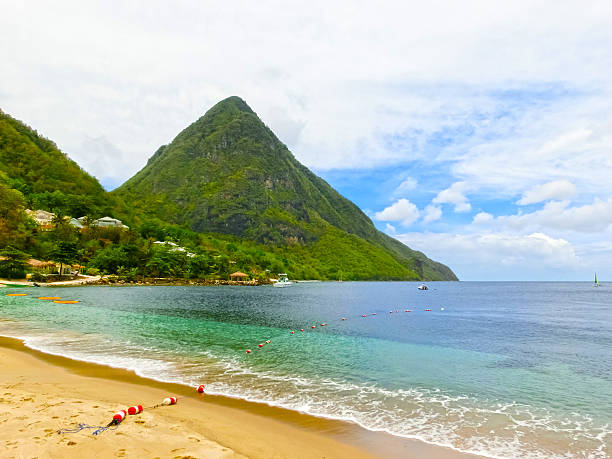 istock Beautiful white beach in Saint Lucia, Caribbean Islands 622549408