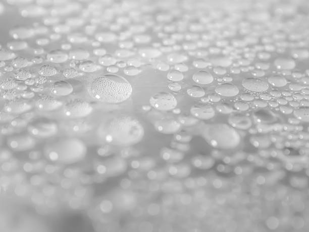 istock Black and white ton of drops on plastic cover 622774942