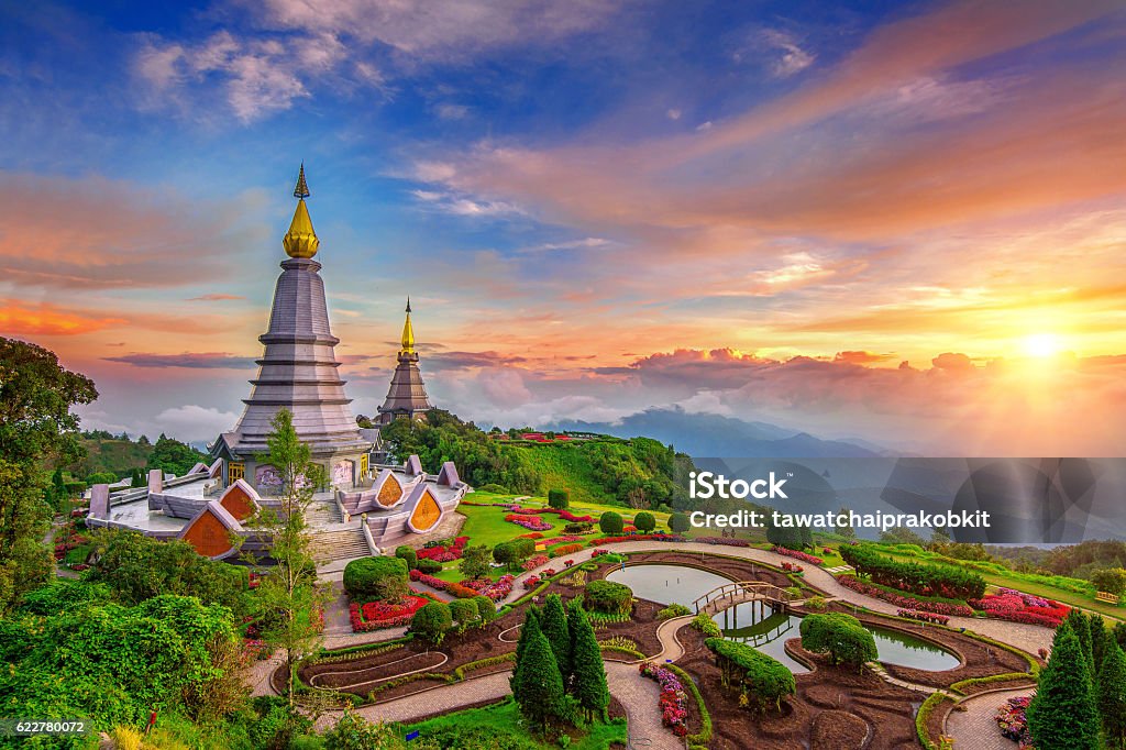 Das Beste aus der Landschaft in Chiang mai. Inthanon Berg. - Lizenzfrei Thailand Stock-Foto