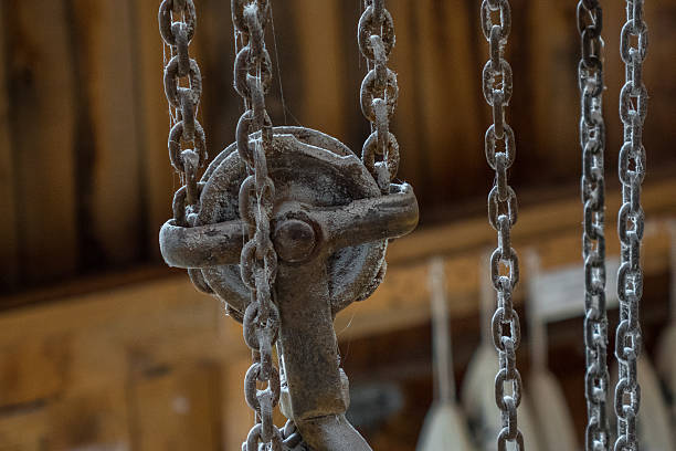 istock The old dusty and rusty winch in a room 622782178