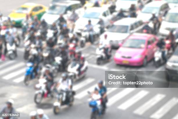 Latar Belakang Kemacetan Lalu Lintas Yang Kabur Foto Stok Unduh