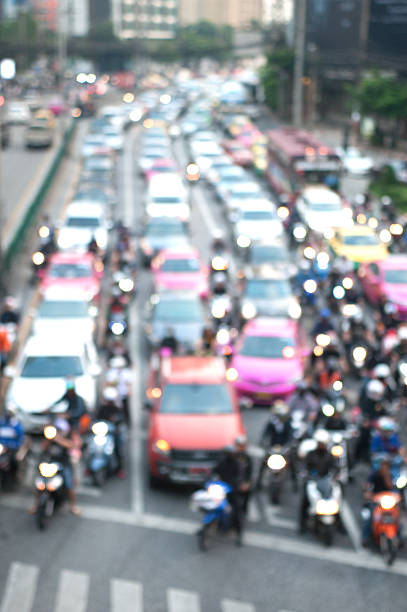 istock Blurred background of traffic jam. 622782720