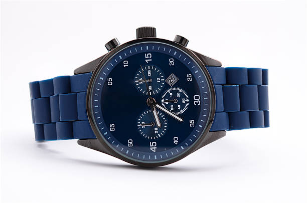 istock blue men's watches on a white background 622782808