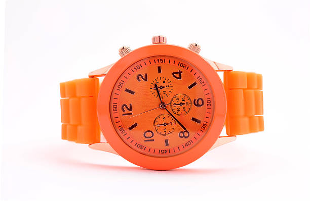 istock uniskes orange clock on a white background 622783010