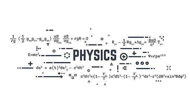 물리 선 방정식 - 알베르트 아인슈타인 stock illustrations