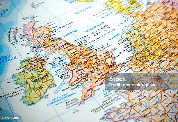 Map Of United Kingdom Stock Photo - Download Image Now - Map, UK, Belfast