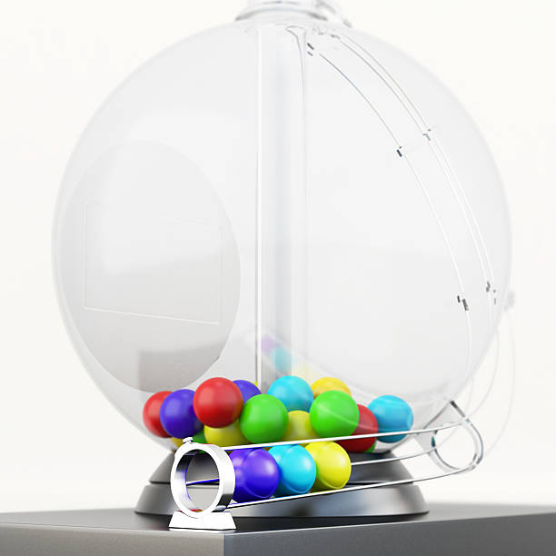 istock Lottery drum close-up isolated on white background. 3d rendering 622785594