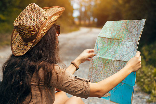istock Woman Traveling,Looking at Map,detail 622789780
