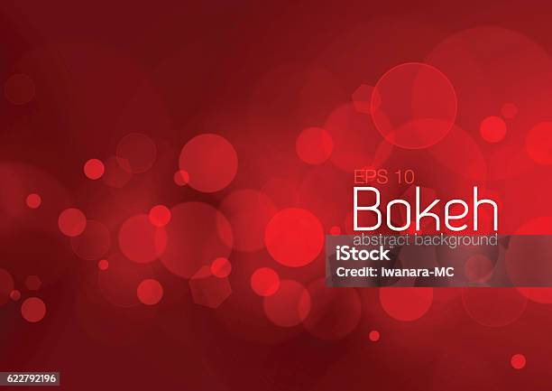 Vetores de Bokeh E Desfoque Fundo Abstrato Vetorial e mais imagens de Vermelho - Vermelho, Plano de Fundo, Desfocado - Foco