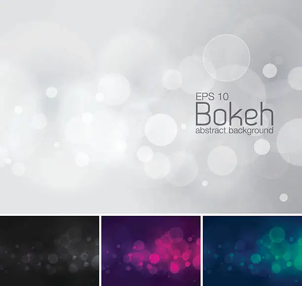Vector illustration of Bokeh and blur vector abstract background