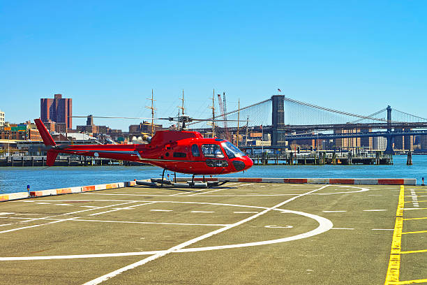istock Helicopter taking off from helipad in Lower Manhattan New York 622793008