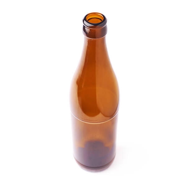 istock Empty beer glass bottle isolated over white background 622794916