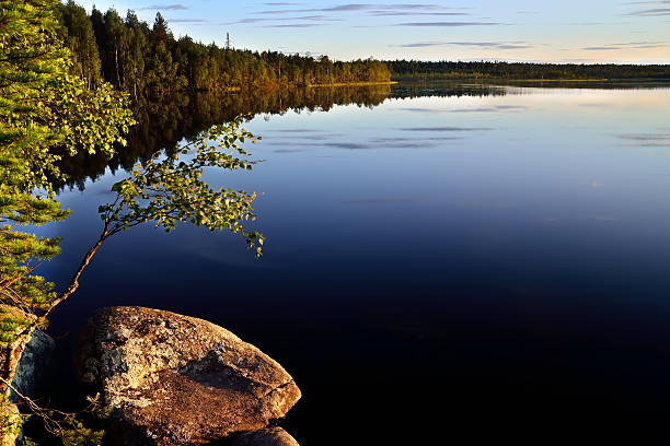 istock Karelian landscape. Lake Pongoma, Karelia, Russia 622796830
