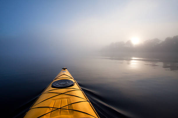 istock Kayaking in the fog. 622796832