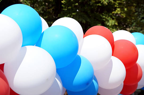 Multi-colored balloons in several colors stock photo