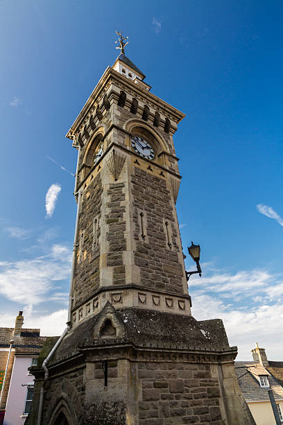 시계탑, 헤이 온 와이 - hay on wye 뉴스 사진 이미지