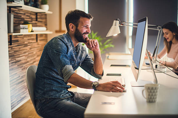 40 500 Happy Man Desktop Computer Stock Photos Pictures Royalty 40 500 Happy Man Desktop Computer Stock Photos Pictures Royalty