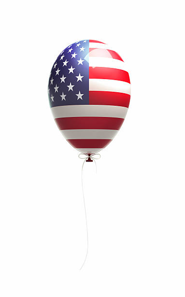 istock USA Flag Printed Balloon Isolated on White Background 622805404