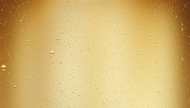 Golden Colored Sparkling Champagne Bubbles