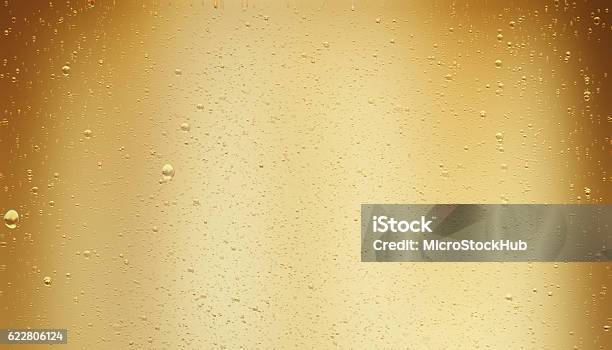 Golden Colored Sparkling Champagne Bubbles Stock Photo - Download Image Now - Carbonated, Champagne, Liquid