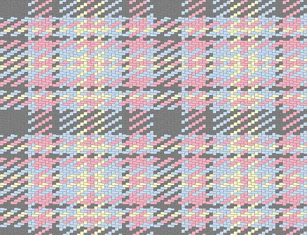 Vector illustration of Seamless checked material pattern, tartan and plaid background