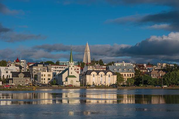 istock View of Reykjavik's downtown at sunset 622808908