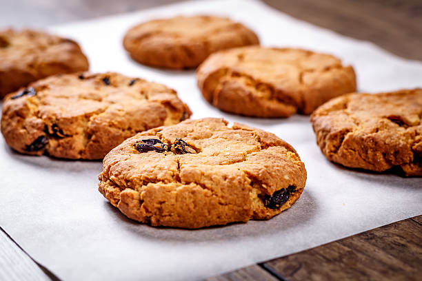 istock Homemade oatmeal cookies with chocolate and nuts 622809106