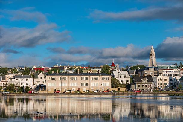 istock View of Reykjavik's downtown at sunset 622809508