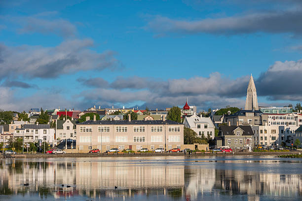 istock View of Reykjavik's downtown at sunset 622809774