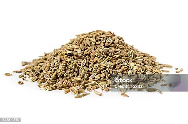Dried Fennel Seeds Isolated Stock Photo - Download Image Now - Fennel, Seed, Anise