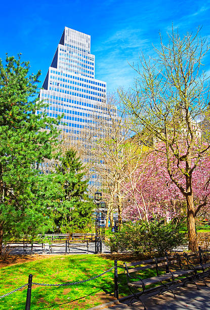 istock Trees Blooming in City Hall Park in Lower Manhattan 622888524