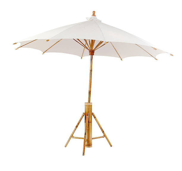bambus-sonnenschutz - handmade umbrella stock-fotos und bilder