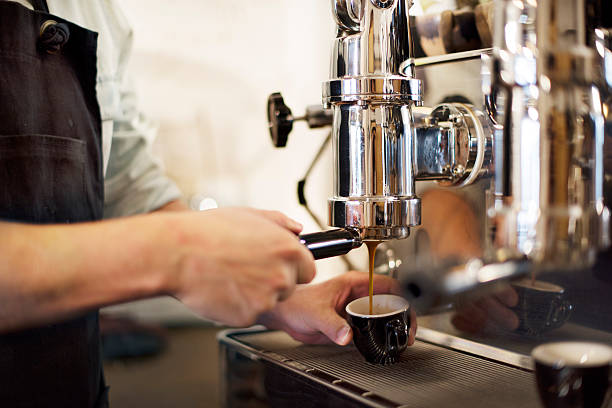 istock Coffee Machine Barista Grinder Steam Cafe Concept 622905112
