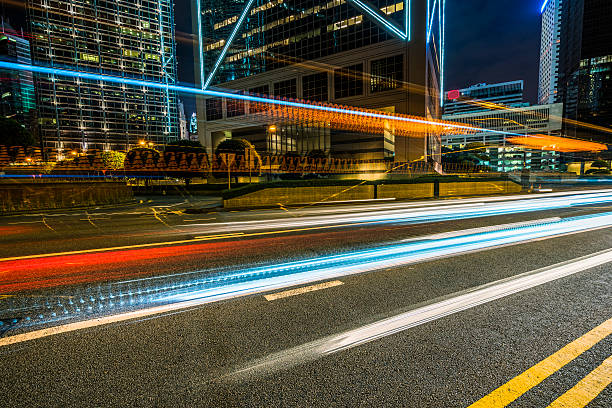istock traffic city night,Hong Kong 622905540