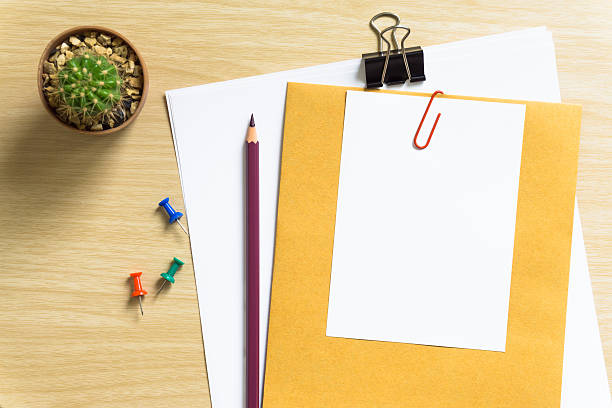 blank white paper and pencil on desk blank white paper and pencil on desk peoples alliance for democracy stock pictures, royalty-free photos & images