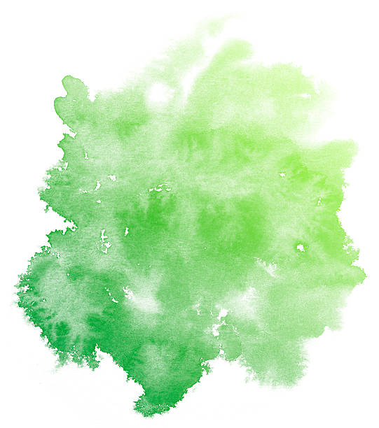 Abstract green watercolor background.