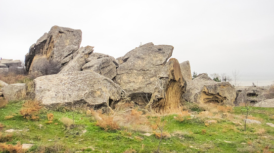 Gobustan National Park (Gobustan Rock Art Cultural Landscape) near Baku in Azerbaijan