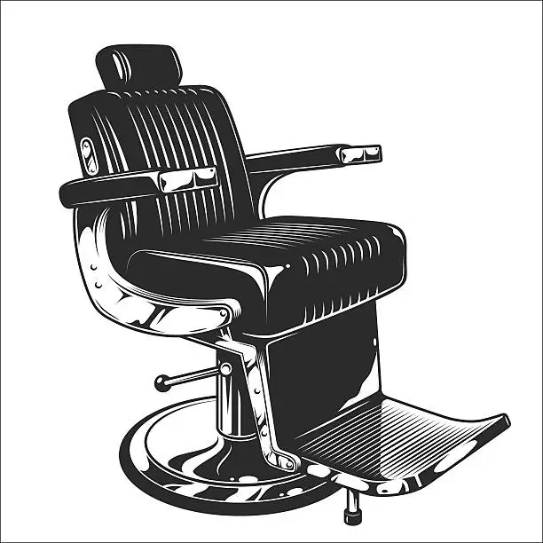 Vector illustration of Illustration of barbershop chair