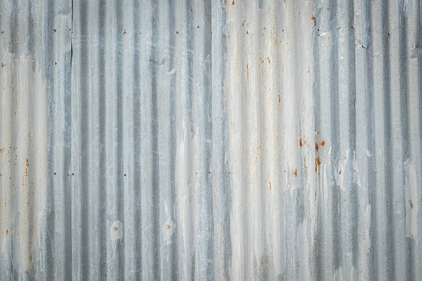 istock Old metal sheet roof texture. 622913628