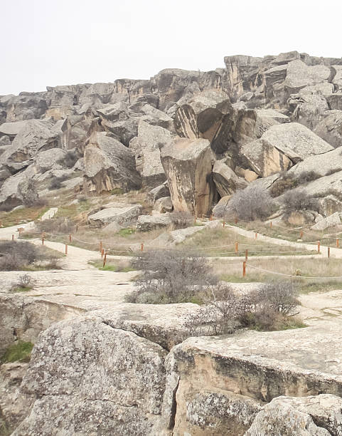 istock Prehistoric buildings. Gobustan National Park (Gobustan Rock Art Cultural Landscape) 622914176