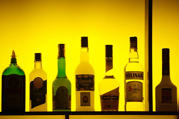 istock Bottles of assorted liquor brands 622914978
