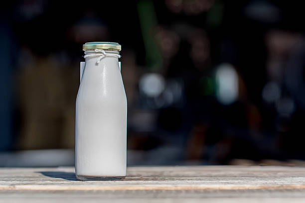 istock Milk in glass bottle 622918112