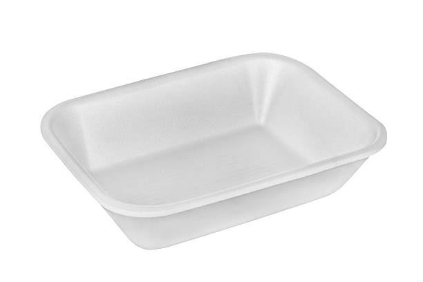istock Styrofoam food tray isolated on white with clipping path 622919000