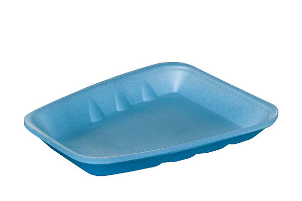 istock Styrofoam food tray isolated on white with clipping path 622919116