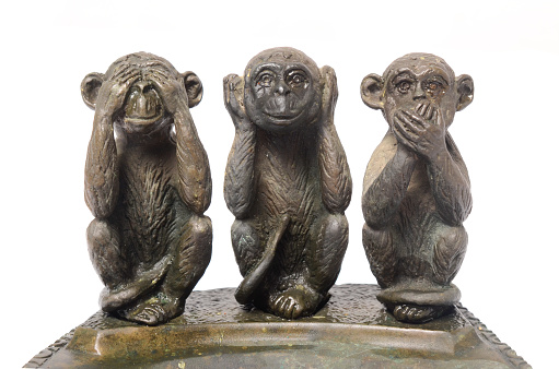Three Monkeys Sculpture Hear Speak see